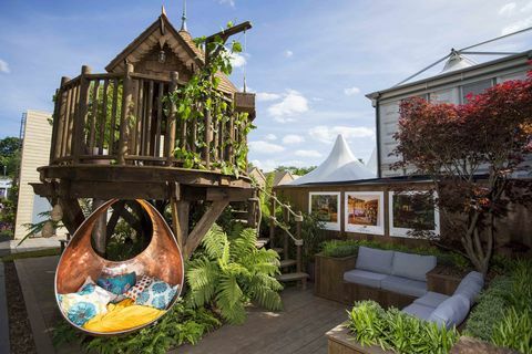 Blue Forest Tree House på RHS Chelsea Flower Show 2017-sittplatser