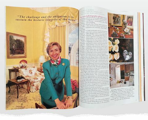 clinton era vita hus designat av kaki hockersmith, som ses i huset vackra mars 1994 utgåva