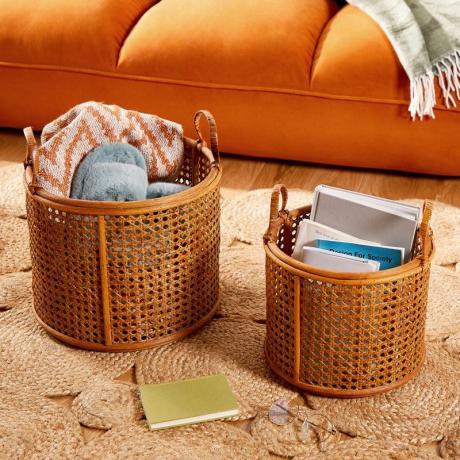 French Cane Wicker 3-delad korgset