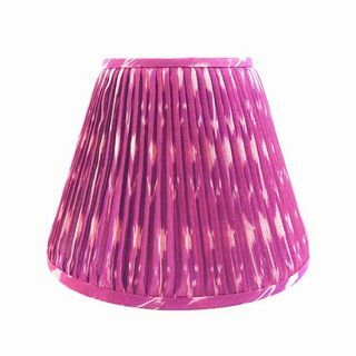 Magenta Ikat veckad lampskärm