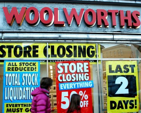 woolworths stänger Brighton England december 2008