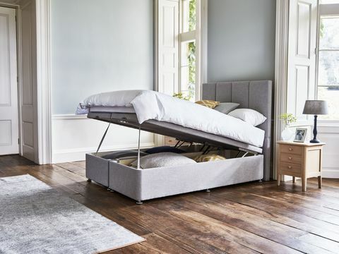 Willow & Hall The Braydon Storage Bed med Oxenwood Ottoman i Country Linen Zink 1 434 £
