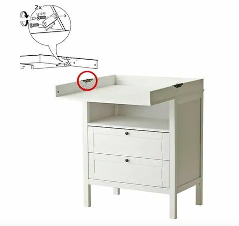 Ikea baby-omklädningsbord och byrå, SUNDVIK