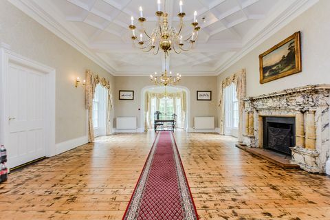 Otterburn Castle, Northumberland, interiörer, hall