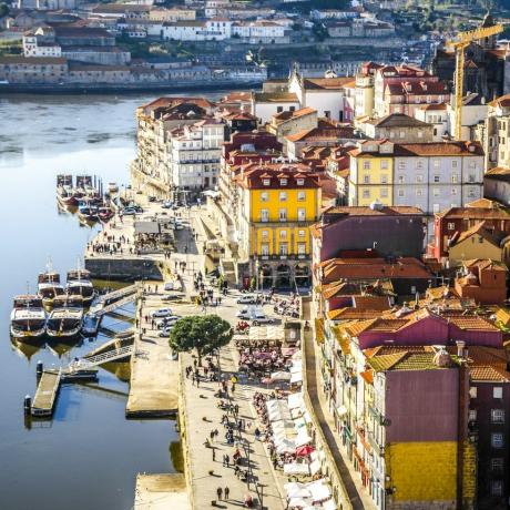 Utsikt över Porto från Dom Luís I Bridge