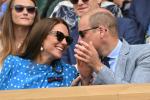 Kate Middleton bär den blå Alessandra Rich prickiga klänningen till Wimbledon 2022-bilder