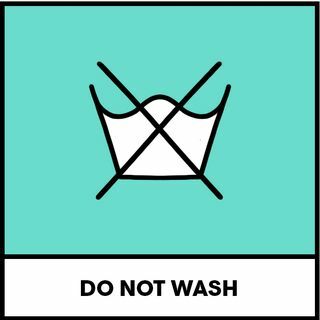 tvätta inte tvättsymbolen