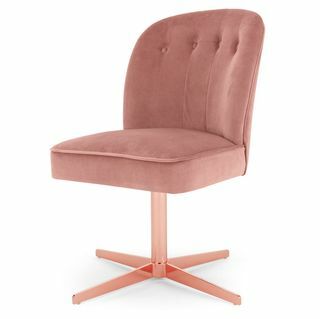 Margot Kontorsstol, Blush Pink Velvet och koppar