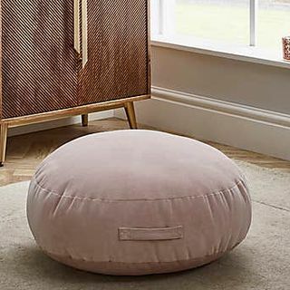 Matt Velour Blush Floor Cushion