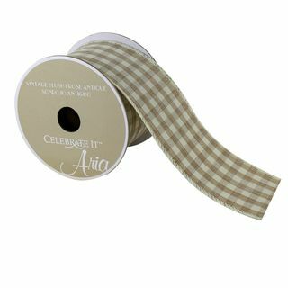 2,5 "trådbundet Gingham-band