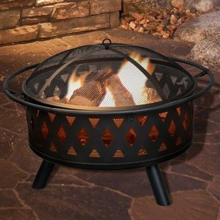 Izzo Crossweave Steel Wood Burning Fire Pit