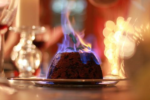 Burning Christmas Pudding