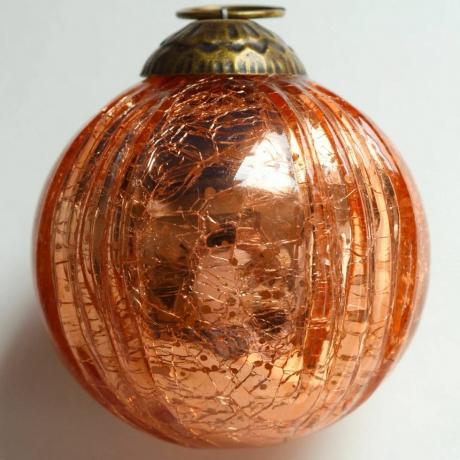 Rosa roséguld kvicksilverglasprydnader, set om 4