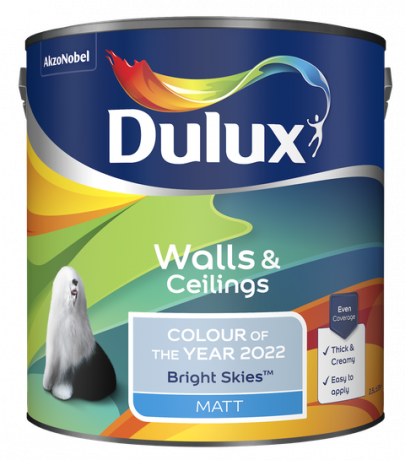 dulux färg av året 2022 ljusa himmel färg plåt