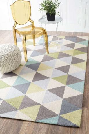 Wayfair geometriska pastelltrycksmatta