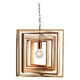 Wood Squares Statement Light