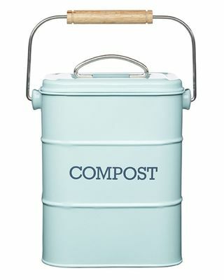 Vintage blå kompostbehållare