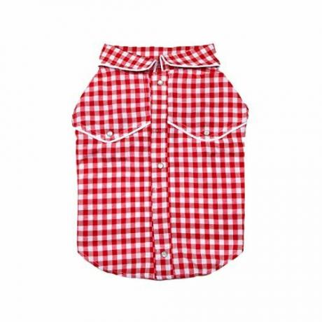 Röd Gingham Western-krageskjorta 