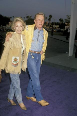 Kirk Douglas och Anne Buydens 1990