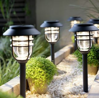 Caged Stake Solar Lights, set om 6